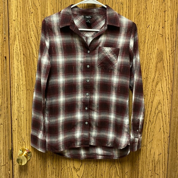 Rue 21 Button Up Flannel - Picture 4 of 5